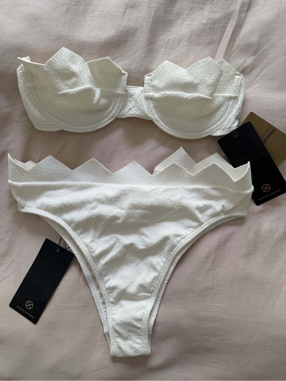 Vix Paula Hermanny - White Firenze Imani bikini set - Size Small - NWT